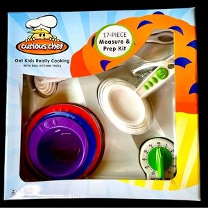 Curious Chef Kids Baking Set 17 Piece Measure & Prep Kit TCC50107 NEW